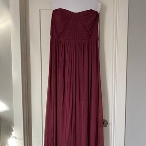 Size 18 burgundy convertible David’s Bridal dress